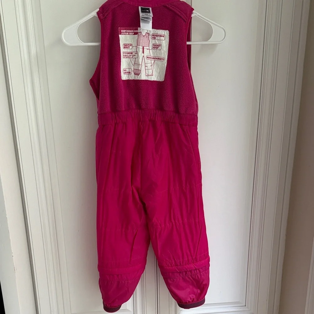 The North Face Kids (toddler) Fuchsia Overalls ski pants - Picture 8 of 9